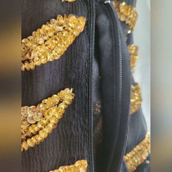 Vintage MARK & JOHN by Gopal Hand Beaded Sequin Sleeveless Evening Top sz M - Picture 6 of 8